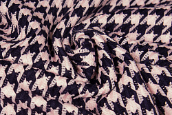 13941/Pink/Navy - Костюмная ткань